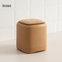 2026 Modern Desktop Trash Can with Lid, Press-Type, Dual-Barrel, Portable Household Mini Waste Bin ruda