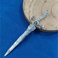 Witch Grim Reaper Skull Hairpin with Moon Sword and Retro Snake Design blue