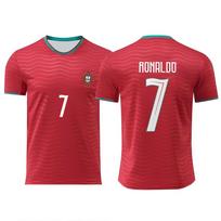 2026 Portugalijos Sirgalių Marškinėliai Suaugusiems Futbolo Treniruočių Marškinėliai 3D Spausdinimas Sportinis Kostiumas Unisex Kasdienis Kvėpuojantis T-shirt S red