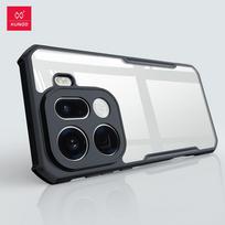 Xundd For Oppo Find X9 Find X9 Pro Case,Airbags Shockproof Bumper Shell,Stripes Transparent Back Cover For Find X9 Pro Fundas Acrylic and TPU&1 Piece&OPPO Find X9 Pro gray