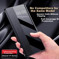 Ekakashop Xiaomi 17 Pro Max Case Full Coverage Anti-Drop PU Leather Flip Stand Business Cover Mystic Black]