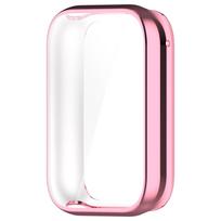 Pilnas apsauginis dėklas Korpusas Skirtas Xiaomi Mi band 9 pro Ekrano apsauga Skirta Xiaomi Smart Band 9 Pro Dėklo Aksesuarai Minkštas TPU for mi band 9 pro rožinė