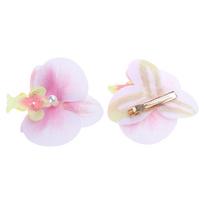 2 vnt. Elegantiškos plaukų segtukai Orchidėjų gėlių plaukų segtukas Subtilus gėlių plaukų segtukas mergaitėms ir moterims Madingi plaukų aksesuarai pink