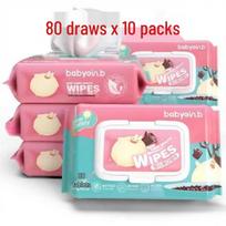 Lid-Sealed Baby & Adult Wet Wipes - Large Pack for Hands & Mouth - Free Shipping 6 Large Pack * 80 Wipes [Super Value] pink