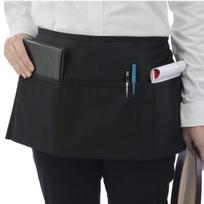 1 vnt. virtuvės drobės prijuostė moterims, restorano padavėjų prijuostė su prailgintu juosmeniu ir sustiprintomis siūlėmis, pusprijuostė 1PCS gray