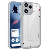 Nothing Phone 3A Lite Case Air Cushion Shockproof Silicone Bumper Clear Matte Back Cover Hard Case for Nothing Phone 3A Lite 5G Pc + tpu&Nothing Phone (3a) Lite pilka spalva