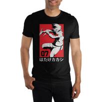 Bioworld Naruto Kakashi Hatake Team 07 Manga Men's Black T-Shirt S įvairiaspalvis