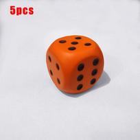 5/10 vnt. Dideli kempininiai kauliukai Minkšti ir elastingi žaislai Spalvoti vientisi taškiniai kauliukai 6 cm Pažintiniai linksmi rekvizitai vakarėliui namų sodo žaidimų įrankis 5pcs Orange orange