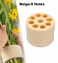 Spiralinis Ikebana stiebų laikiklis gėlėms Spiralinis stiebų laikiklis vazoms Puokštės suktukas Pasidaryk pats gėlių meno aksesuaras Formuoklis Gėlių dovanos beige