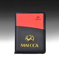 MAICCA Referee Kit: Football Red/Yellow Cards, Record Book, Pen, Leather Case Size 17.5 x 11.8 cm red