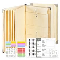 Document Storage Bag Document Organizer Binder A4/Legal Size File Storage Bag Family Important Document Organizer chaki