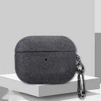 For Airpods Pro 2 Airpods Pro 3 Airpods 4 3 Case Retro Suede Leather Earphone Case Luxury Artificial Leather All Inclusive Case for airpods 3 tamsiai pilka spalva