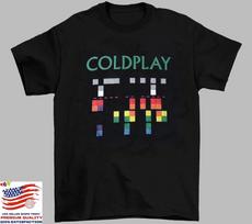 ColdPlay Band Cotton Gift For Fan T Shirt Full Size S black