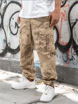 Jigga Wear Rudos Camo Taktinės, Lauko, Karinės, Kovinės Kelnės Vyrams M beige