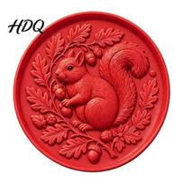 Cement Crafting Supplies Silicone Stepping Stone Mold Hummingbird/Squirrel/Turtle/Owl/Fox/Butterfly/Frog Paver Molds Reusable Concrete Garden Squirrel red