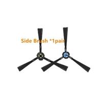 For iLife L100 / A10 / A9S / A10S / A80 Pro / A80+ / A80 Max / A8 Max Robot Vacuum Cleaner Accessories Roller Main Side Brush HEPA Filter Mop 2Pcs side brush black