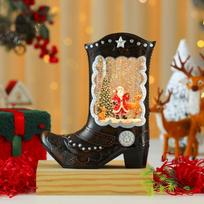 High-heeled Boots, Water-filled Luminous Music Box, Night Light Ornaments, Christmas Decorations, Props, Gifts Deer Old Man Tree