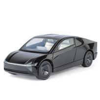 1/24 Lydinio lieto Tesla ROBOTAXI automobilio modelis, simuliacinis garso ir šviesos ornamentas berniukų žaislams, Helovino dovana juoda