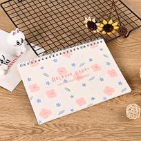 Dvipusis A5 ritininis atsegamas popierius ir lipdukų rinkimo knyga A5 / 32 Sheets white