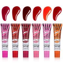 6 Colors Tattoo Magic Color Lip Stain Tint Long Lasting Waterproof Lip Gloss Sets for Women Peel Off Colored Matte Sexy