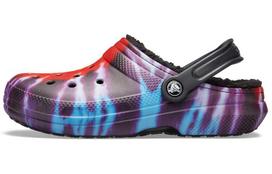 Crocs Classic Tie Dye Stay Warm Cozy Crocs Sports Slippers Unisex Purple Red 206341-988 36-37