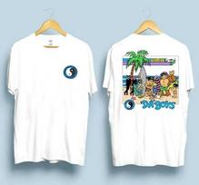 TC Surf Challenge Retro 80s Designs T-shirt White 2 sides Cotton XXXXL