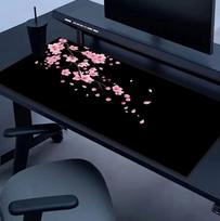 Oversized Gaming Mouse Pad Japanese Pink Cherry Blossom Design Diatom Mud Material for Precision And Comfort 300x800x2mm