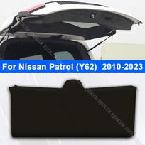 For Nissan Patrol Y62 2010- Trunk Tailgate Guard Pad Leather Rear Trunk Door Protective Mat Anti-dirty Mat Car Accessories 1PC Black