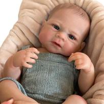 45CM Reborn Doll Baby Full Silicone Vinyl Girl Body -18inch 3D Painted Skin Realistic Touch Doll Toy Christmas Gift beige