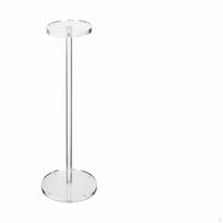 Akrilinis kepurių stovas Daugiafunkcis Skaidrus Stalo laikiklis Minimalistinis dizainas Plaukų priauginimo galva 30CM Square Base white