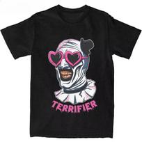 Terrifier Art Clown Heart Glasses Tshirt Fashion Tshirt Short Sleeve Round Neck Tshirt Gift Idea Clothing Unisexs Clothing 2XL black