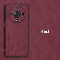 Prabangus odinis dėklas Honor X9B X9A 5G matinis galinis dangtelis silikoninis pilnos apsaugos telefono dėklas Honor X9 4G HonorX9 A B Coque For Honor X9B raudona