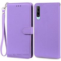 Huawei P Smart Pro dėklas telefono dangtelis minkštas silikoninis piniginės atverčiamas dėklas Huawei P Smart Pro telefono dėklas Fundas PSmart Pro dangtelis Huawei P Smart Pro purple