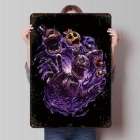 Five Nights At Freddy's Horror Art Printed Poster Customized Wall Art Retro Vintage Metal Tin Signs for Home Bedroom Decoration 20x30cm（7.8x11.8inch） black