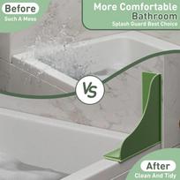 Shower Water Barrier With Powerful Suction Cup Design for Most BathTubs And Sinks Splash Proof Design for Home Bathroom 1