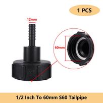 IBC Tote Tank Drain Adapter S60 Coarse Thread 1  2  3/4  1.5  Fine Thread Male Faucet Adapter Garden Hose Water Tank Fittings black