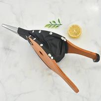 Wooden BBQ Air Blower Bellows Manual Fireplace Air Pump with Nozzle for Camping Grill Non-Electric Wood Bellows black