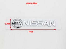 1pcs 3D ABS Nissan Car Rear Letter Fender side Rear Bumper tail door trunk sticker car rear Emblem sticker styling Accessories ABS sticker