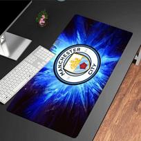 Manchester City Crest mouse pad, rubber base, esports desk mat, mouse pad for gamers and office use, gaming desk , easy to clean mat 30cmx60cm（11.8x23.6inch）
