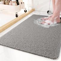 Non Bathroom Slip Rubber Floor Mat Anti Skid Shower Toilet Bathroom Room Supplie 40x60cm pilka