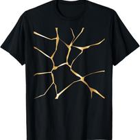 Japanese Kintsugi Pottery Artisan Ceramic Art T-Shirt M įvairiaspalvis