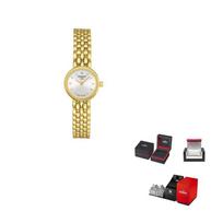 TISSOT Le Ai Kolekcijos Kvarcinis Mechanizmas Moteriškas Laikrodis 19.5mm Sidabrinis Ciferblatas Nerūdijančio Plieno Korpusas T058.009.33.031.00 Gold Strap beige