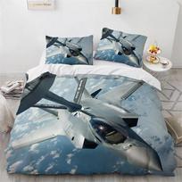 Airplane Soft Duvet Cover King Quen Ful Microfiber Flying Plane Beding Set Aircraft Sky Print Warm Comforter Cover For Children Kids Young Boys Young 120*200cm Single gray