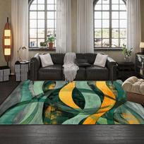Europos abstraktios geometrijos didelis kilimas 140x200 Neslystantis skalbiamas minkštas kilimas svetainei miegamojo sofai balkonui 60*90cm white