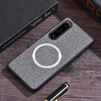 For Sony Xperia 1 VI 10Vi Case Luxury PU Magnetic Wireless Charging Protect Back Cover Case For Sony xperia 10 1vi Phone Shell For Xperia 10 VI pilka spalva