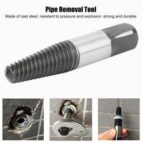 G1/2in Pipe Extractor Cast Steel Broken Bolt Remover Damaged Screw Removal Tool gray