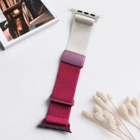Magnetic Strap for Apple Watch Band 44mm 45mm 40mm 38mm 49mm Cute Two-tone Sport Nylon Stretchy Bracelets For iWatch Series11 10 S11 10-46mm beige
