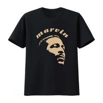 Marvin Gaye Soul Motown Muzikos Marškinėliai Retro Mėgėjams Marškinėliai ir Moteriški 2026 Marškinėliai XL black