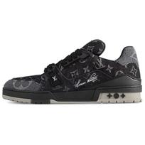 LOUIS VUITTON Lv sportbačiai 'Juodas pilkas džinsinis monograma' 1AC4ZB 44.5 juoda