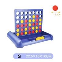 Classic 4 In A Line Strategy Board Game - Portable Travel Puzzle for Kids Thinking Training & Family Fun blue